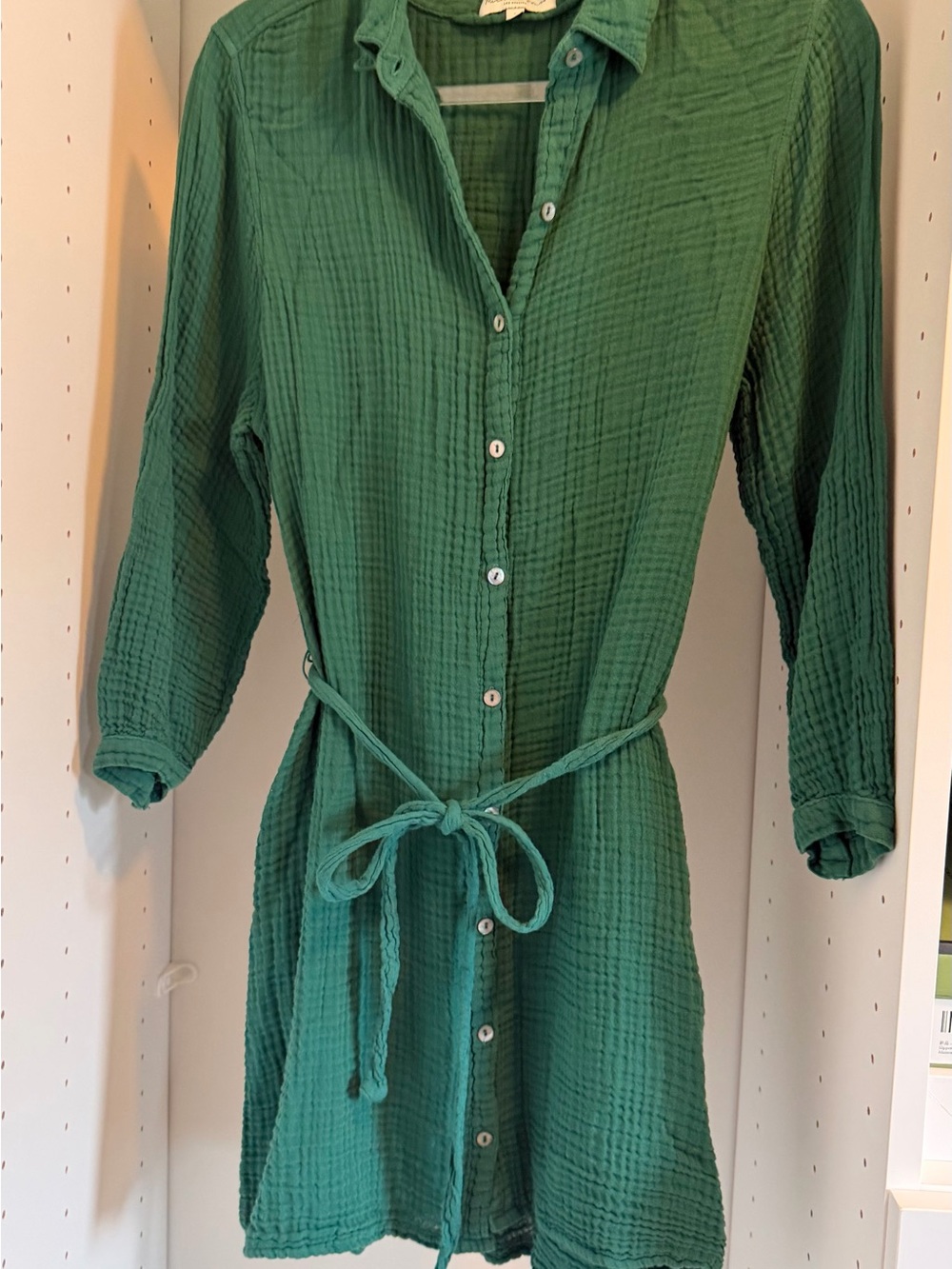 Michael Stars Emerald Green Button-Front Swim Cover-Up Tunic